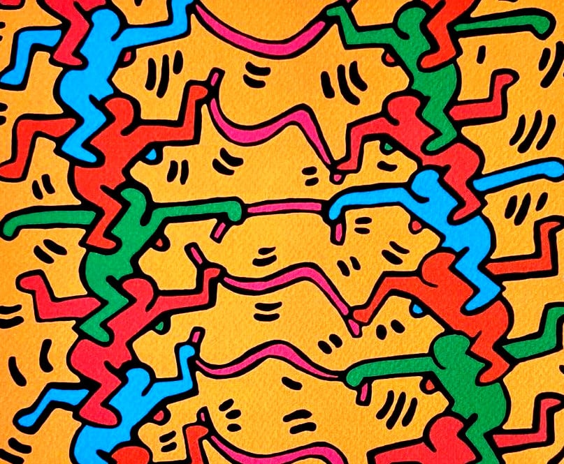 Keith Haring Lithograph and Numbered Stamp - 3