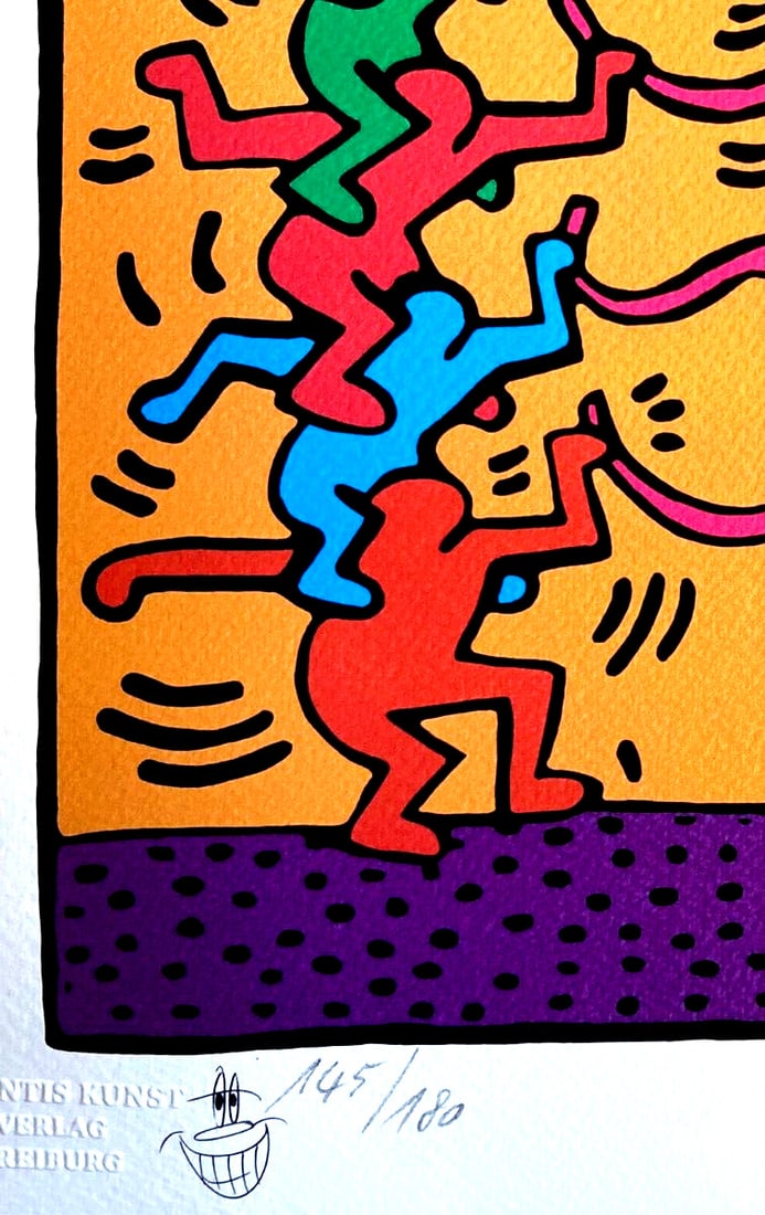 Keith Haring Lithograph and Numbered Stamp - 4
