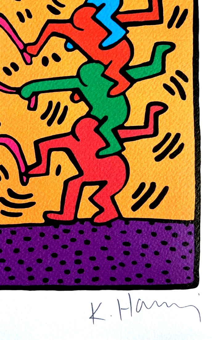 Keith Haring Lithograph and Numbered Stamp - 5
