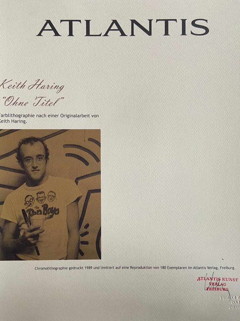 Keith Haring Lithograph and Numbered Stamp - 6