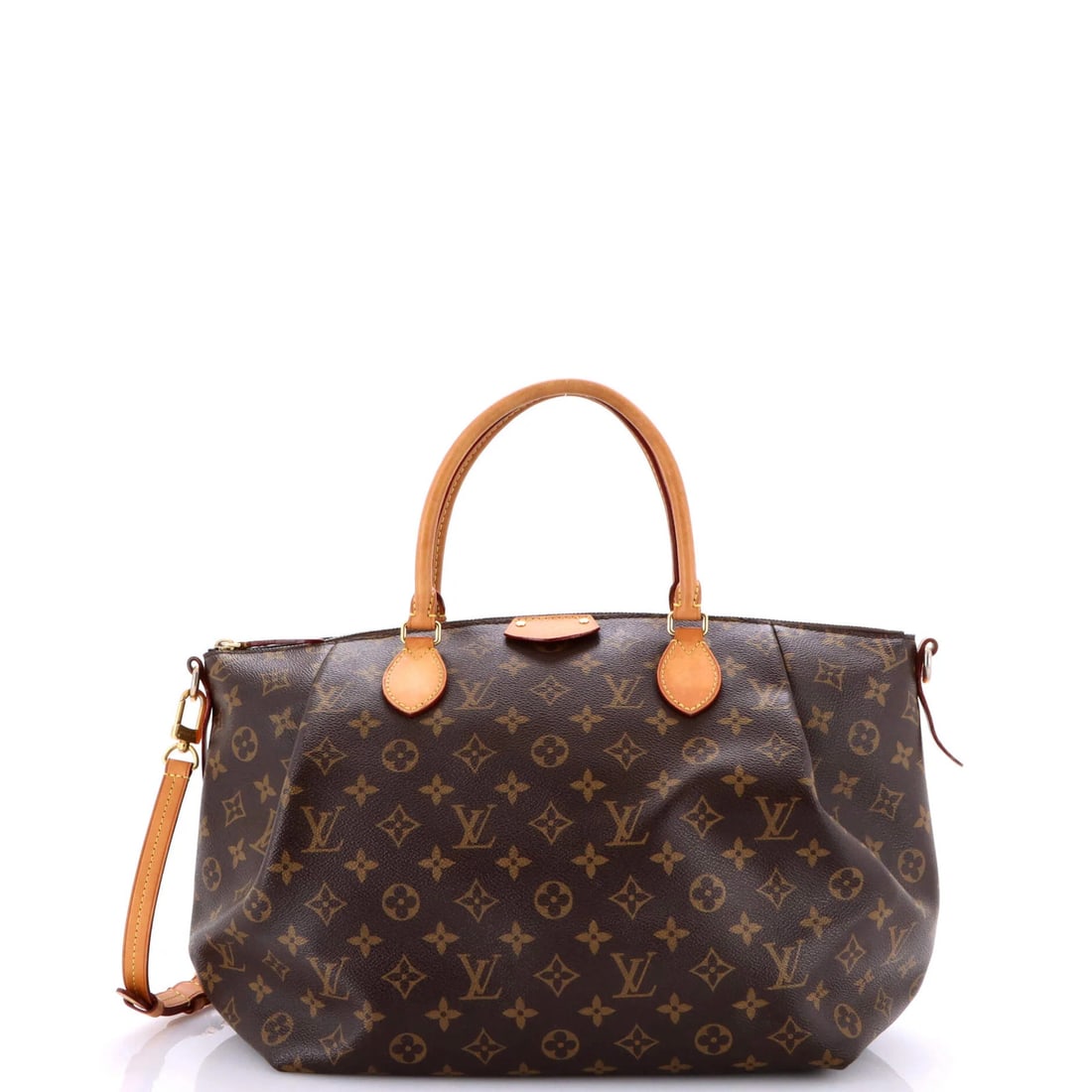 GM Louis Vuitton Turenne Handbag Monogram Canvas: GM Louis Vuitton Turenne Handbag Monogram Canvas A classic Louis Vuitton Turenne handbag, the GM Monogram Canvas in rich brown leather exudes timeless sophistication with its iconic monogram pattern a