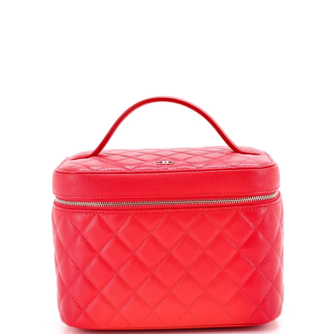 Chanel Classic Caviar Quilted Medium Vanity Case: Chanel Classic Caviar Quilted Medium Vanity Case The iconic Chanel Classic Caviar Quilted Medium Vanity Case is a timeless treasure for any beauty enthusiast, boasting a striking red leather exterior