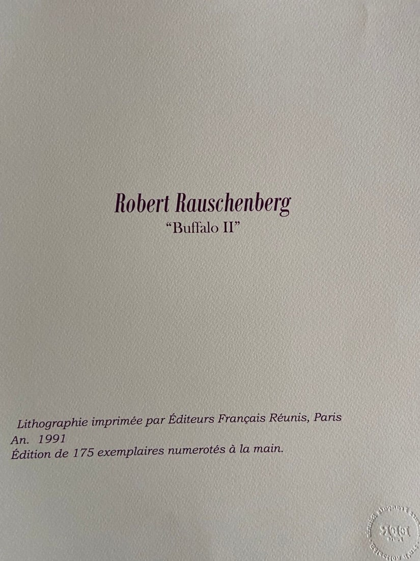 Jasper Johns - Robert Rauschenberg Lithograph Numbered Op - 11