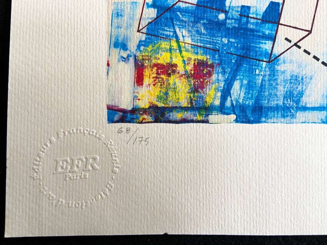 Jasper Johns - Robert Rauschenberg Lithograph Numbered Op - 9