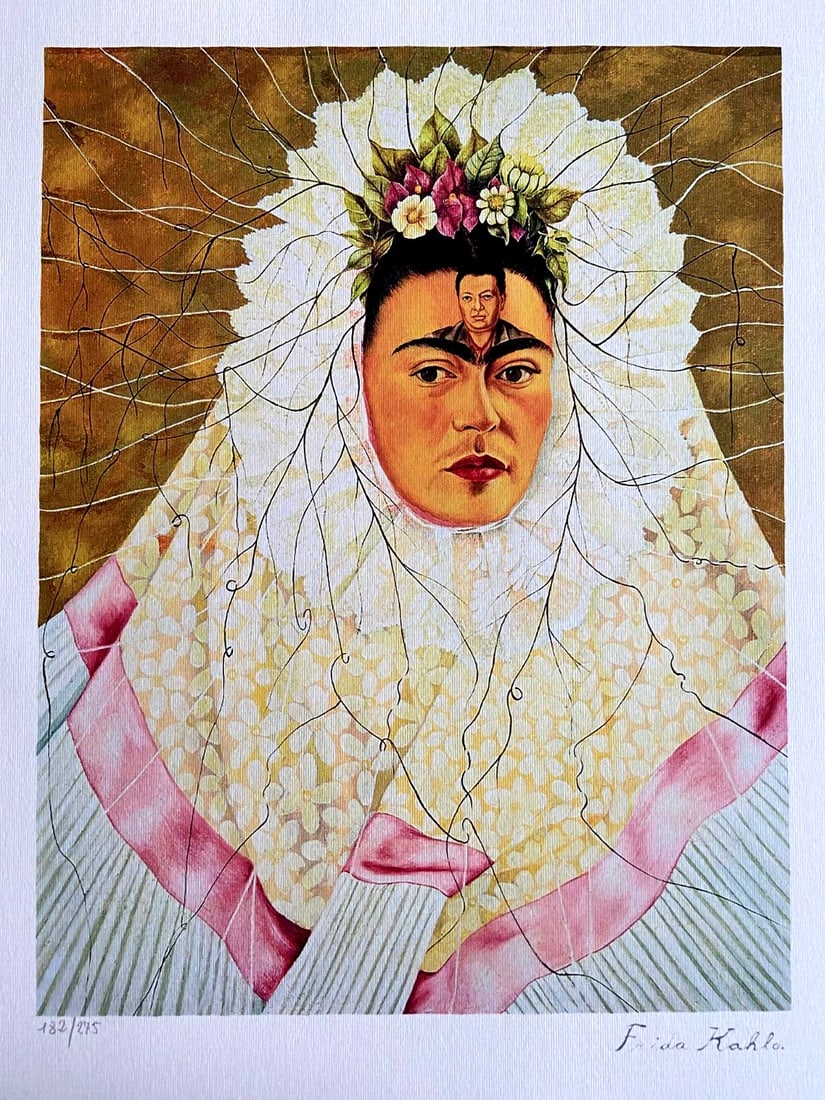 Numbered Frida Kahlo Lithograph - 2