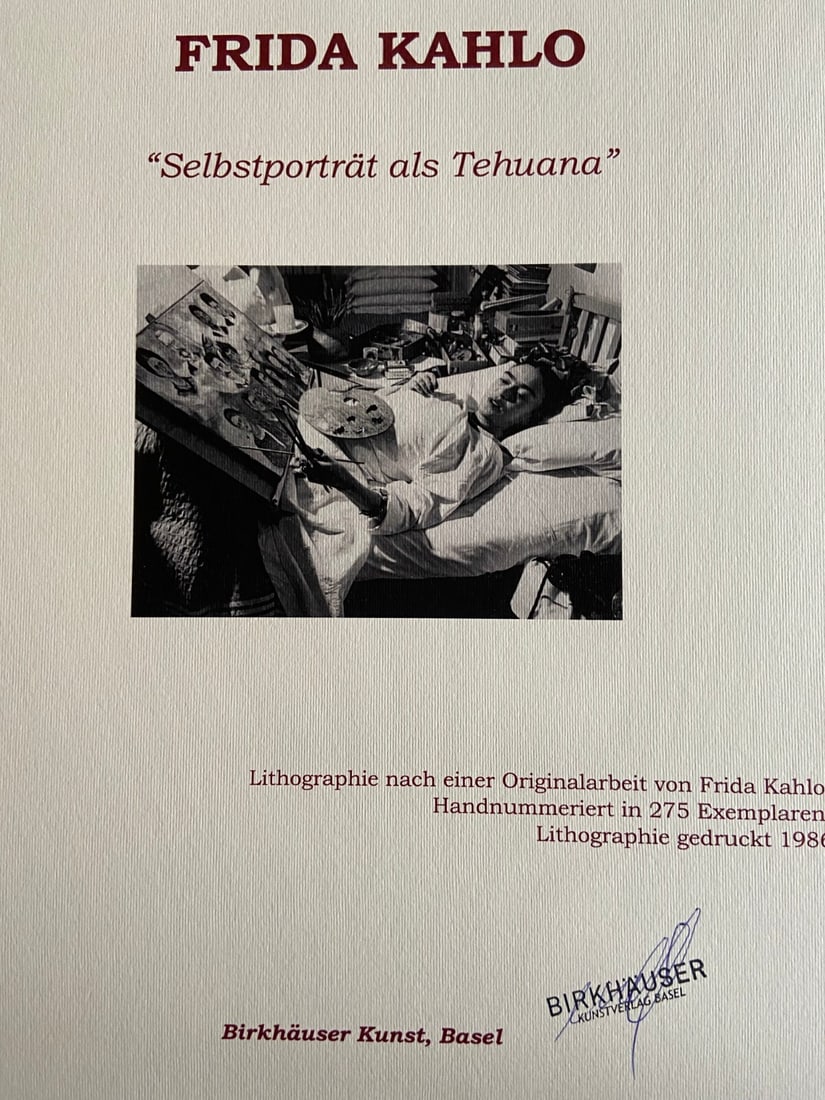 Numbered Frida Kahlo Lithograph - 9