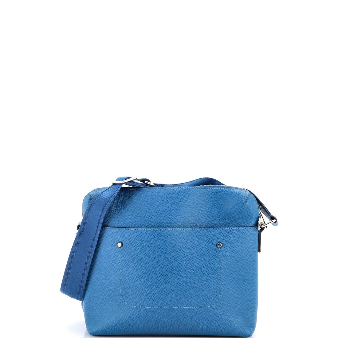 Louis Vuitton Grigori Messenger Bag in Taiga Leather: Louis Vuitton Grigori Messenger Bag in Taiga Leather Experience the timeless elegance of Louis Vuitton's iconic Grigori Messenger Bag, crafted from rich Taiga Leather in a stunning blue hue. With its