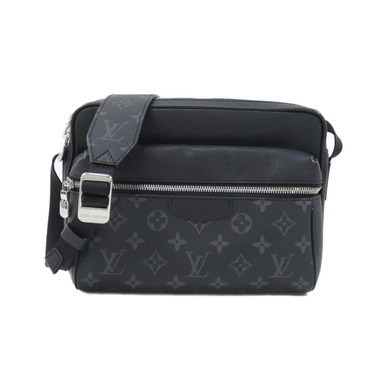 Louis Vuitton Coated Canvas Shoulder Bag in Leather: Louis Vuitton Coated Canvas Shoulder Bag in Leather A sleek and sophisticated shoulder bag, this Louis Vuitton Coated Canvas Bag boasts the iconic brand's signature style with high-quality calf leathe