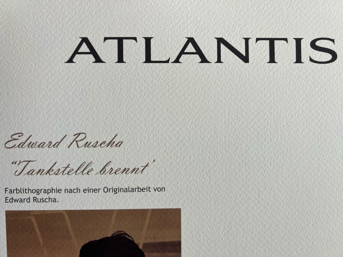 Numbered Edward Ruscha Lithograph 1991 - 8