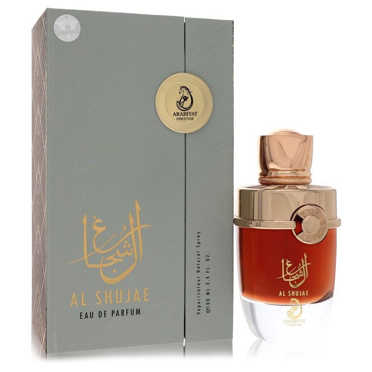 Spray Al Shujae Cologne By Arabiyat Prestige Eau De Parfum: Spray Al Shujae Cologne By Arabiyat Prestige Eau De Parfum Experience the essence of Arabiyat Prestige with their iconic Al Shujae Cologne, a timeless and sophisticated fragrance for men. This 3.4 oz