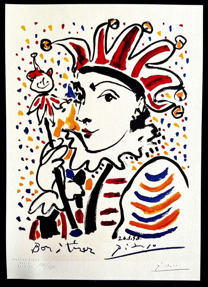 Henri Matisse - Pablo Picasso Numbered: Henri Matisse - Pablo Picasso Numbered A rare opportunity to own a piece of art history, this limited edition full sheet chromolithograph by Pablo Picasso is a true treasure for collectors and