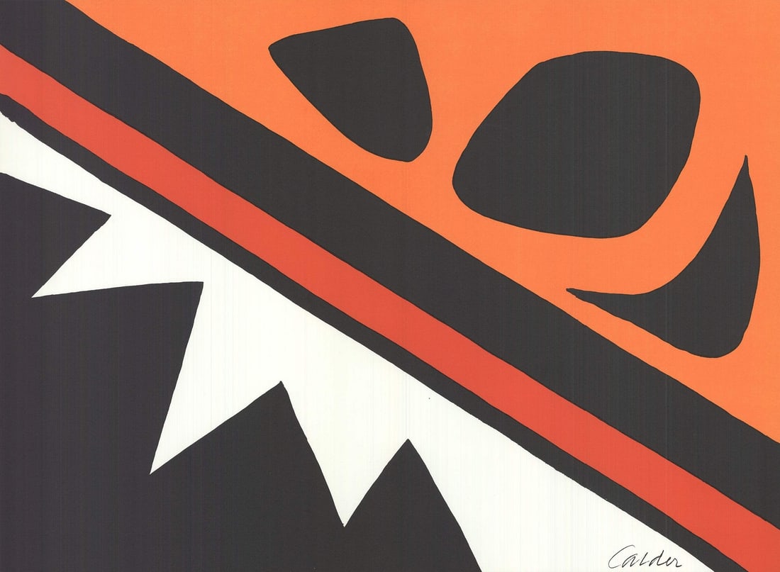 Alexander Calder La Grenouille et la Scie (Large), 1971 Lithograph, 22.5" x 32: Alexander Calder La Grenouille et la Scie (Large), 1971 Lithograph, 22.5" x 32 Alexander Calder's iconic lithograph, La Grenouille et la Scie (Large), 1971, is a stunning example of modern abstract