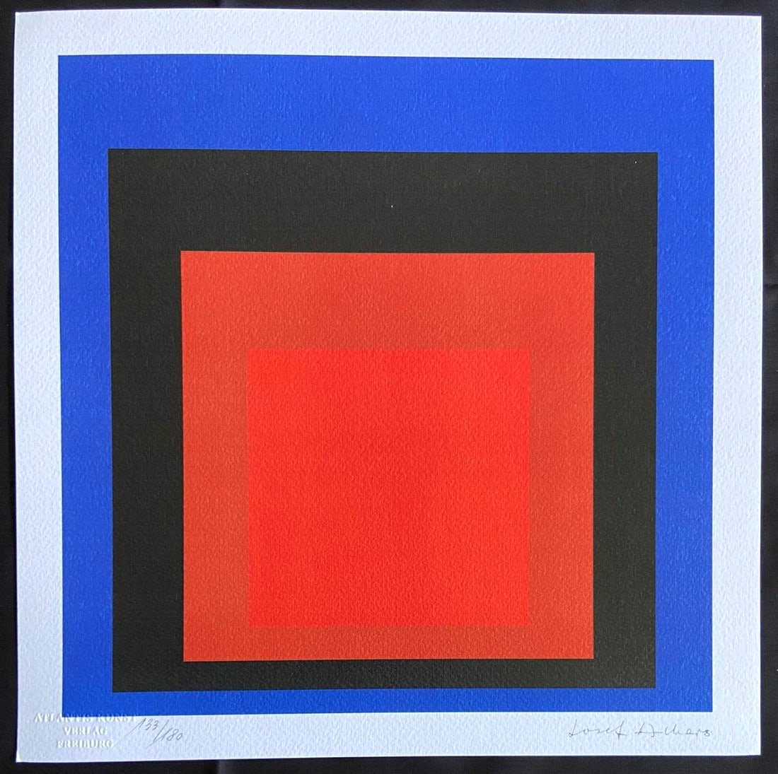 Josef Albers Lithograph #Op (Stamped): Josef Albers Lithograph #Op (Stamped) A rare opportunity to own a piece of art history, this stunning lithograph by Josef Albers is a masterful study in homage to the square, printed in 1978 in a