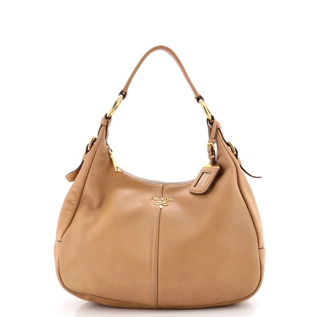 Prada Vitello Daino Medium Hobo Zip Top: Prada Vitello Daino Medium Hobo Zip Top The Prada Vitello Daino Medium Hobo Zip Top is a timeless piece of luxury luggage, boasting a neutral exterior that exudes understated sophistication. With its