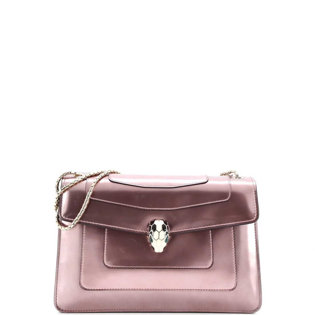 Bvlgari Serpenti Forever Patent Medium Shoulder Bag (1 of 7)