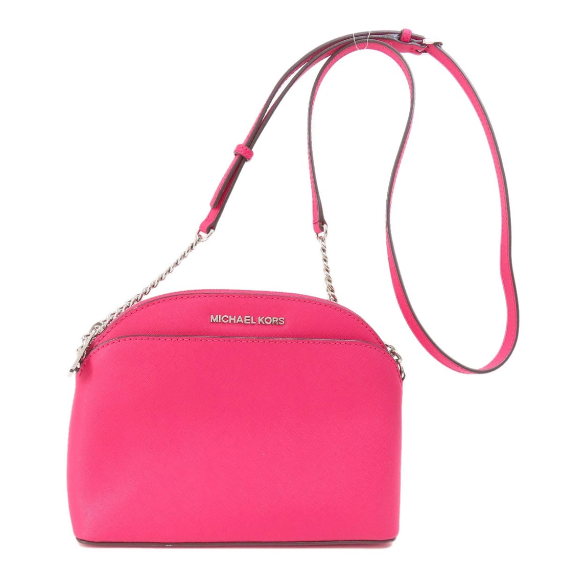 Michael Kors Logo PVC Shoulder Bag: Michael Kors Logo PVC Shoulder Bag Elevate your style with this vibrant pink Michael Kors logo PVC shoulder bag, perfect for adding a pop of color to any outfit. The iconic logo detail and sleek desig