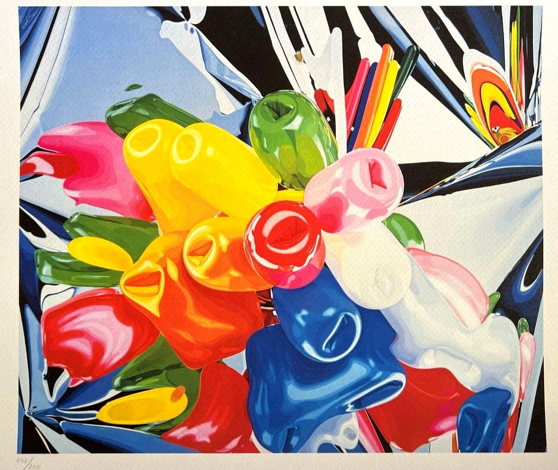 200ex Jeff Koons Lithograph Mori Art Museum Numbered Limited: 200ex Jeff Koons Lithograph Mori Art Museum Numbered Limited A rare opportunity to own a limited edition lithograph by renowned artist Jeff Koons, printed in 2021 by the esteemed Mori Art Museum in