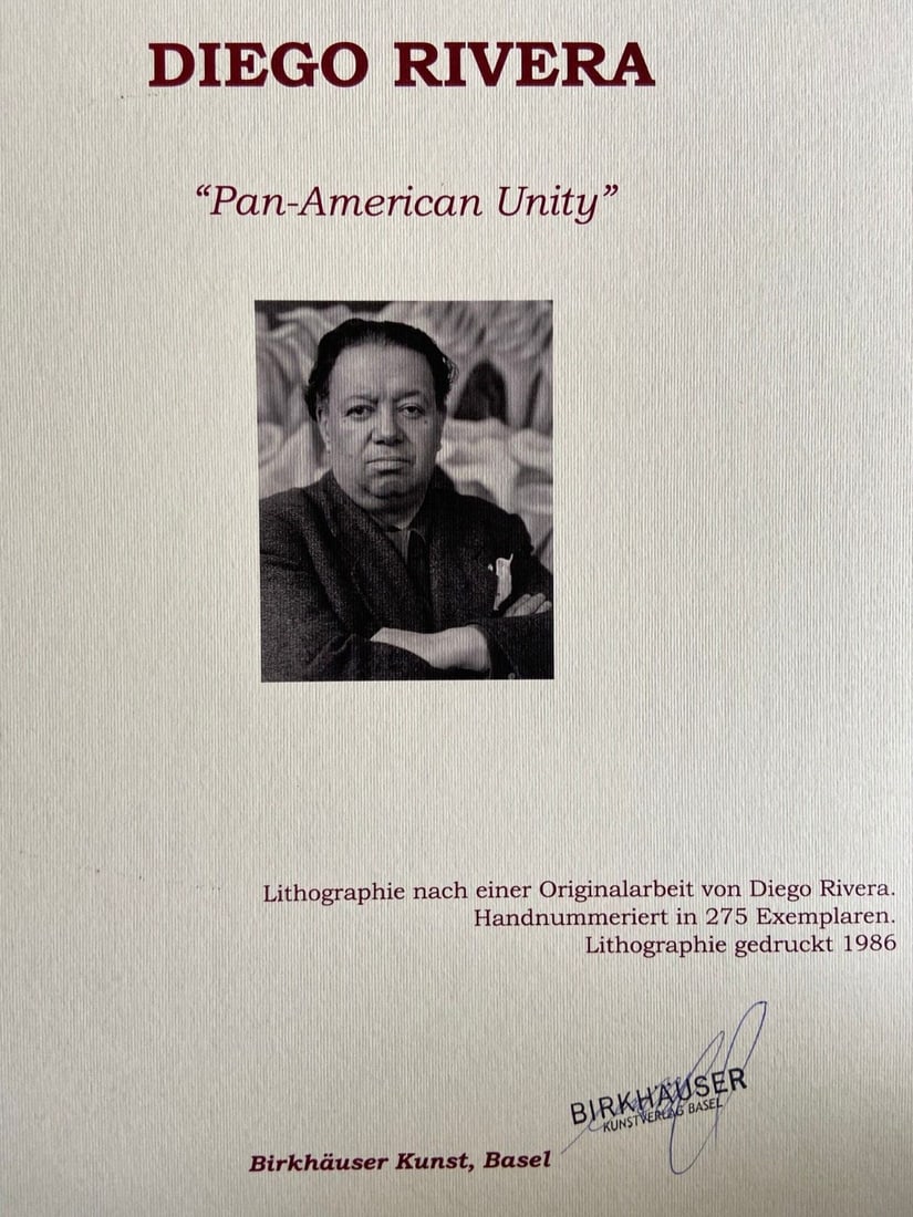 Numbered Diego Rivera Lithograph - 10