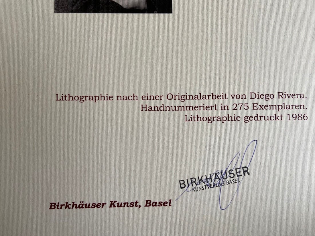 Numbered Diego Rivera Lithograph - 12