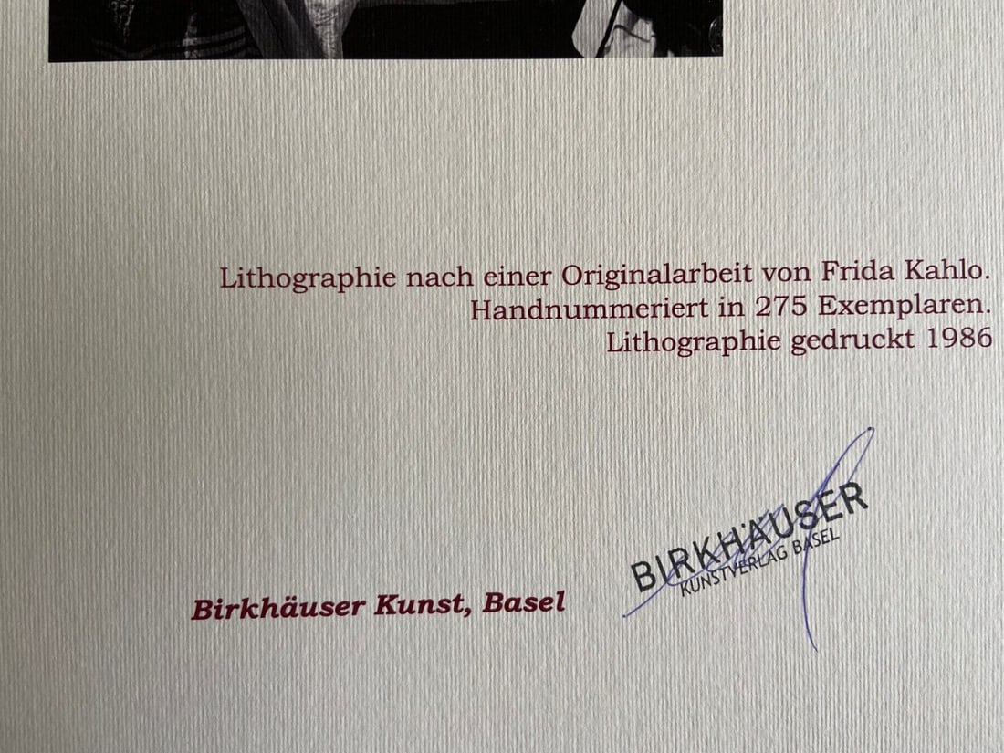 Lithograph Frida Kahlo - 11