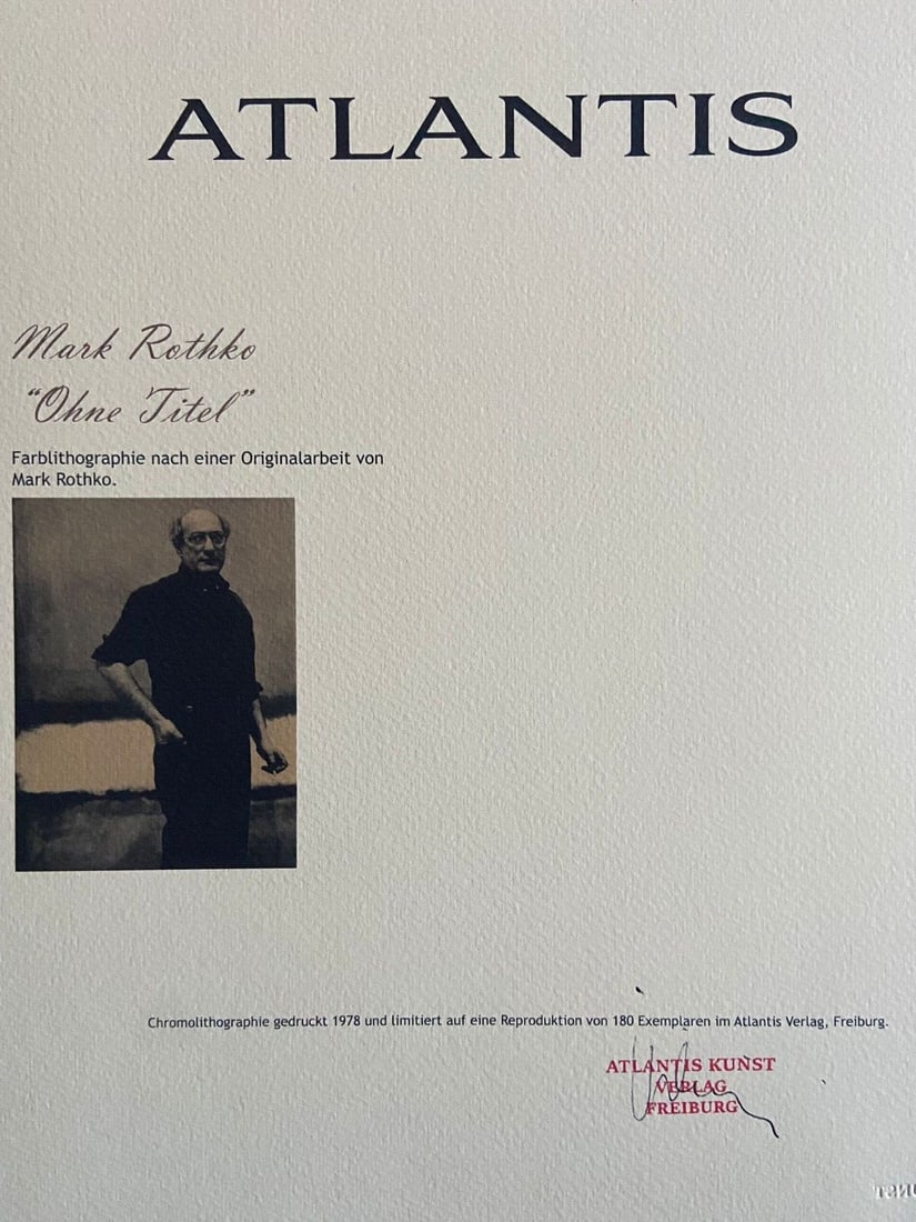 Mark Rothko Lithograph #180 - 8