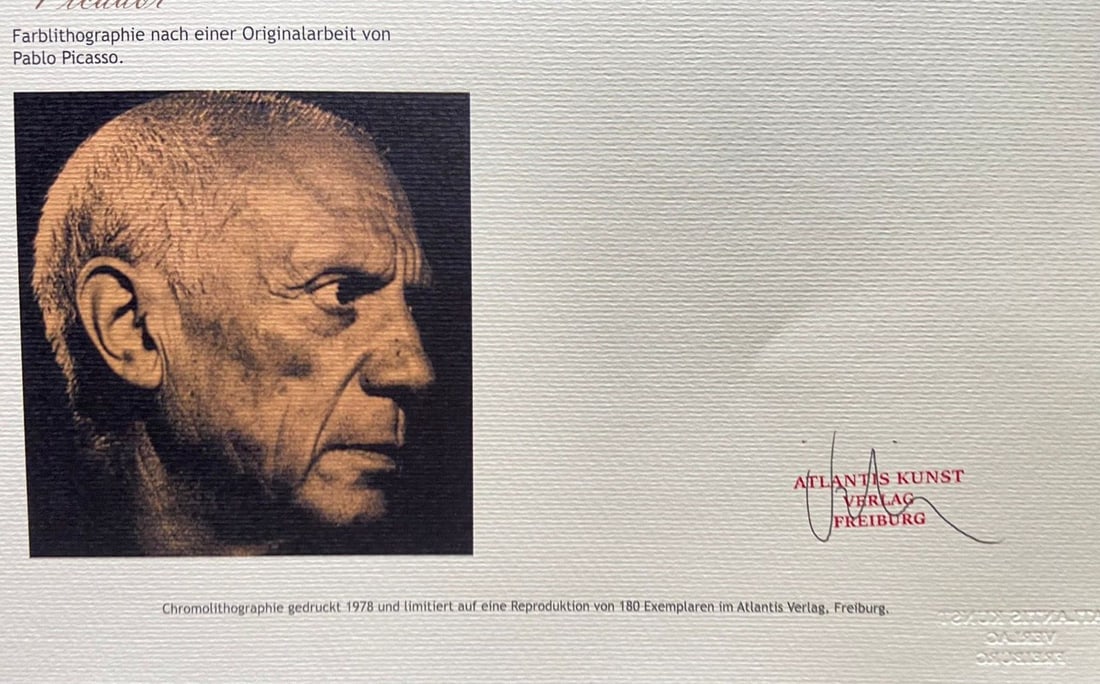 Numbered Pablo Picasso. Lithograph - 9
