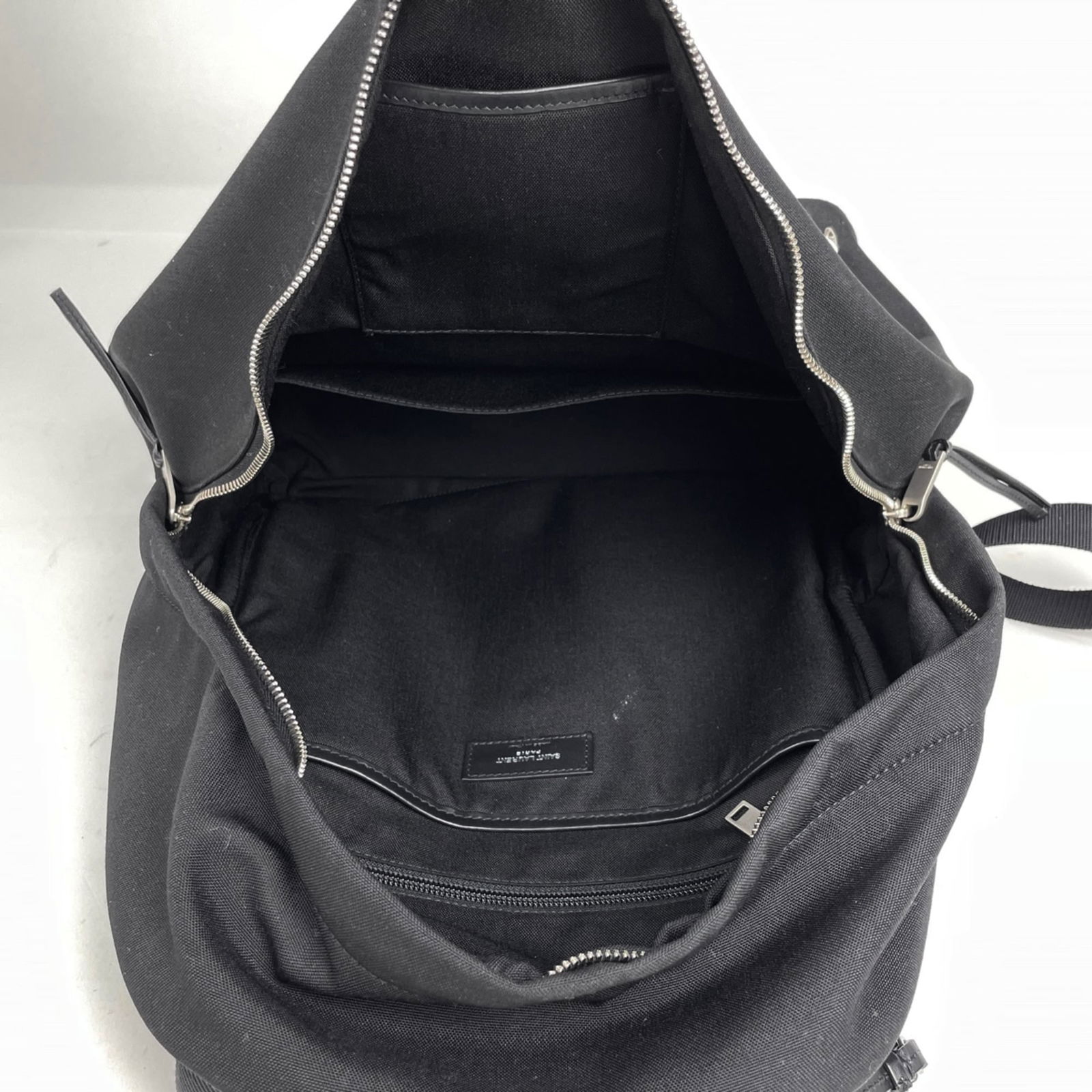 Saint Laurent Nylon Leather Backpack - 9