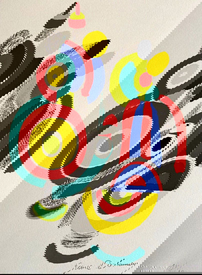 Op Numbered - Sonia Delaunay Lithograph: Op Numbered - Sonia Delaunay Lithograph A rare opportunity to own a piece of art history, this 1978 lithograph by Sonia Delaunay, "Portugal", is a stunning example of the artist's unique style and