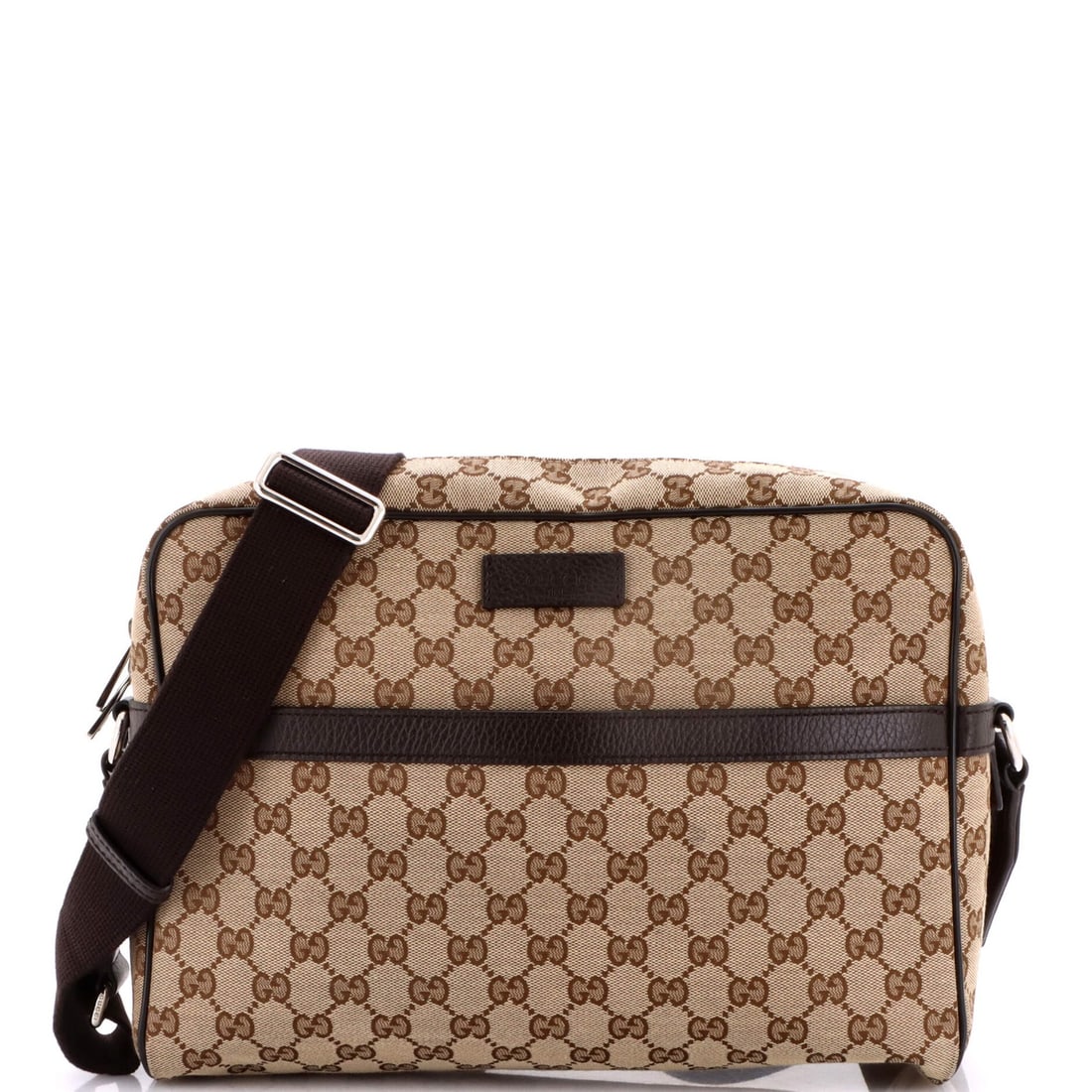 Gucci Medium GG Canvas Front Pocket Zip Messenger Bag (1 of 7)
