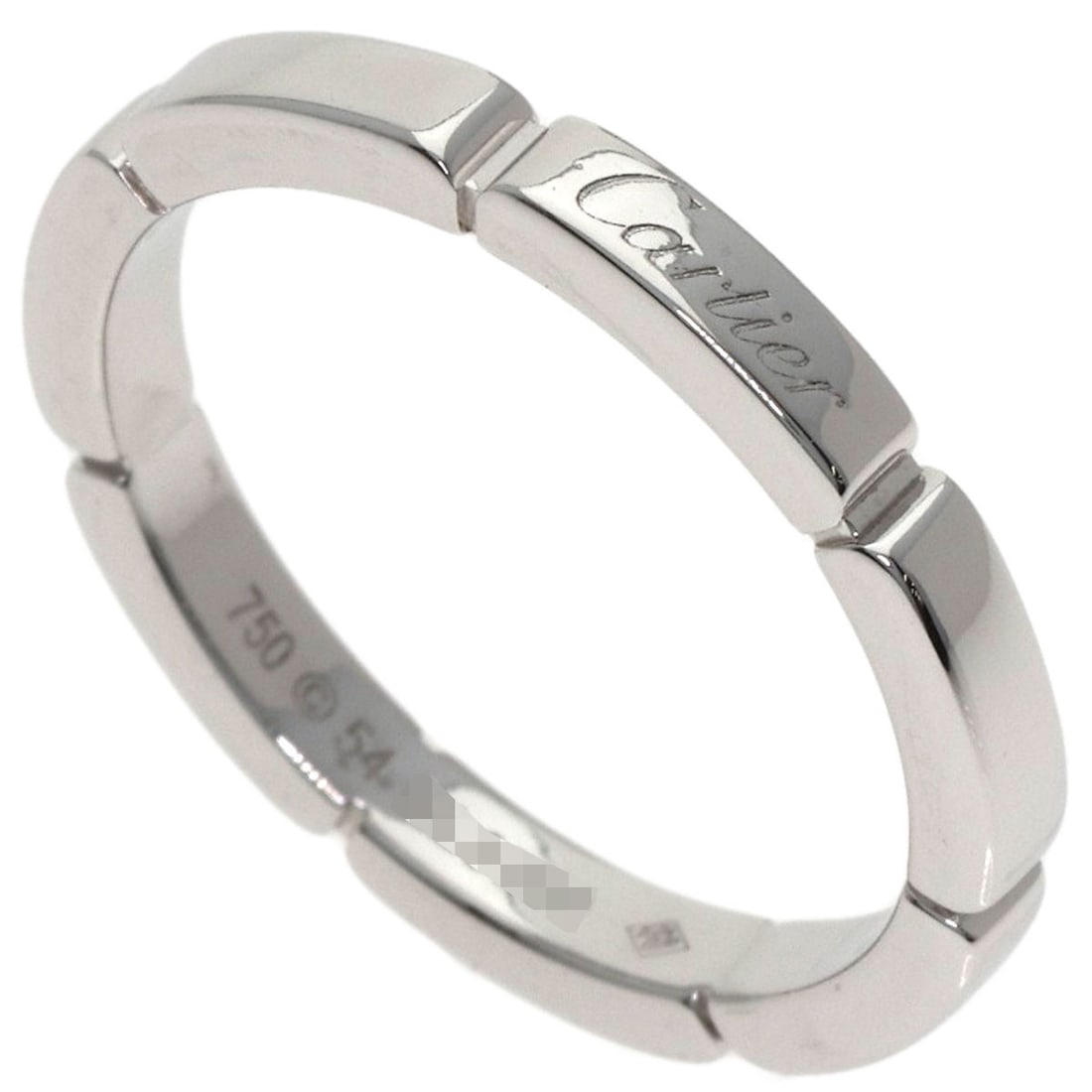 CARTIER Mayon PANTHERE #54 White Gold K18 Ring: CARTIER Mayon PANTHERE #54 White Gold K18 Ring A sleek and sophisticated Cartier Mayon PantHERE #54 ring, crafted in 18k white gold (K18) with a classic design that exudes timeless elegance. This