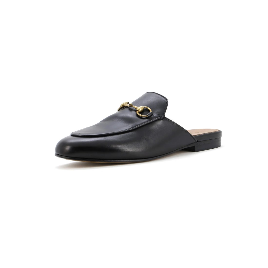 Leather Gucci Women's Princetown Mules: Leather Gucci Women's Princetown Mules Elevate your shoe game with the iconic Gucci Women's Princetown Mules, boasting sleek black leather upper and aged gold hardware that adds a touch of sophisticat