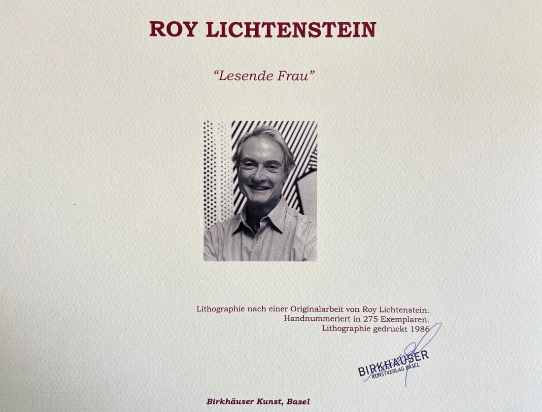 Numbered Roy Lichtenstein Lithograph - 7