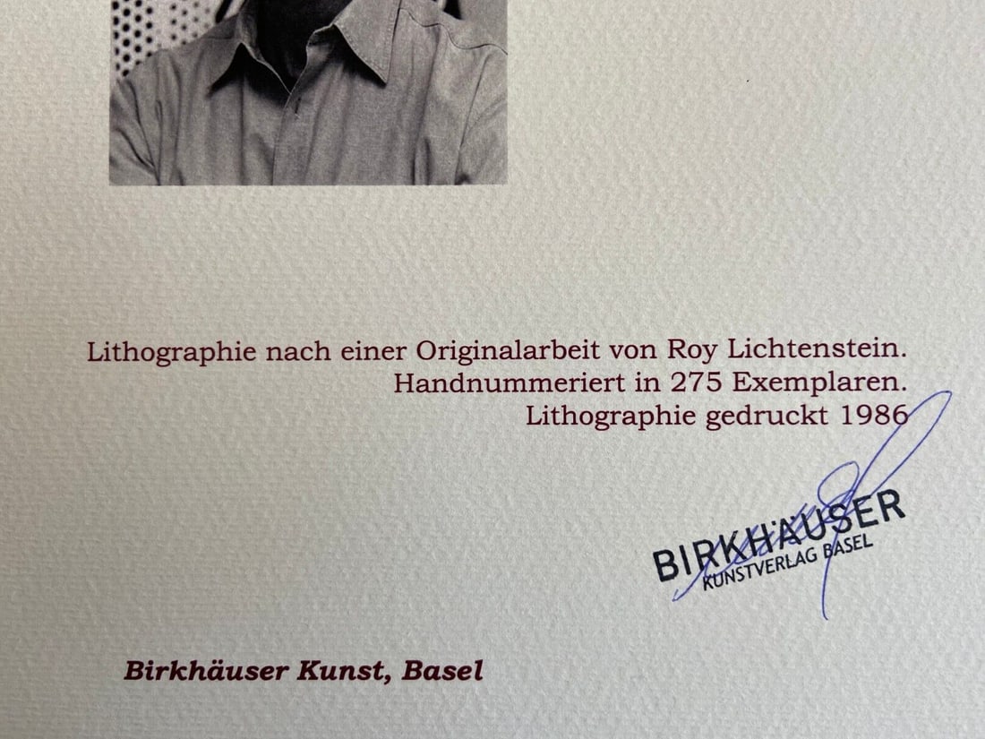 Numbered Roy Lichtenstein Lithograph - 9