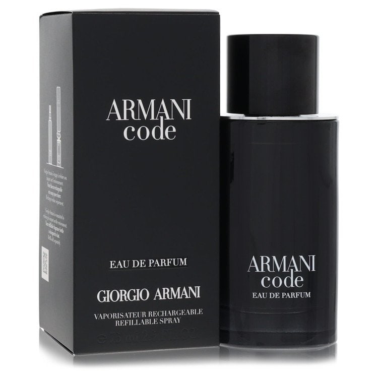 Armani Code Eau de Parfum Refillable Spray by Giorgio Armani: Armani Code Eau de Parfum Refillable Spray by Giorgio Armani Experience the timeless elegance of Armani Code with this refillable eau de parfum spray, featuring 400ml of fragrance in a sleek and sophi