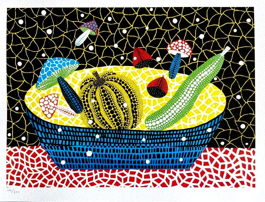 200 Yayoi Kusama Lithograph Mori Art Museum Numbered Limited: 200 Yayoi Kusama Lithograph Mori Art Museum Numbered Limited Own a rare and unique piece of art with this limited edition lithograph by Yayoi Kusama, printed in 2011 by the Mori Art Museum in Tokyo. W