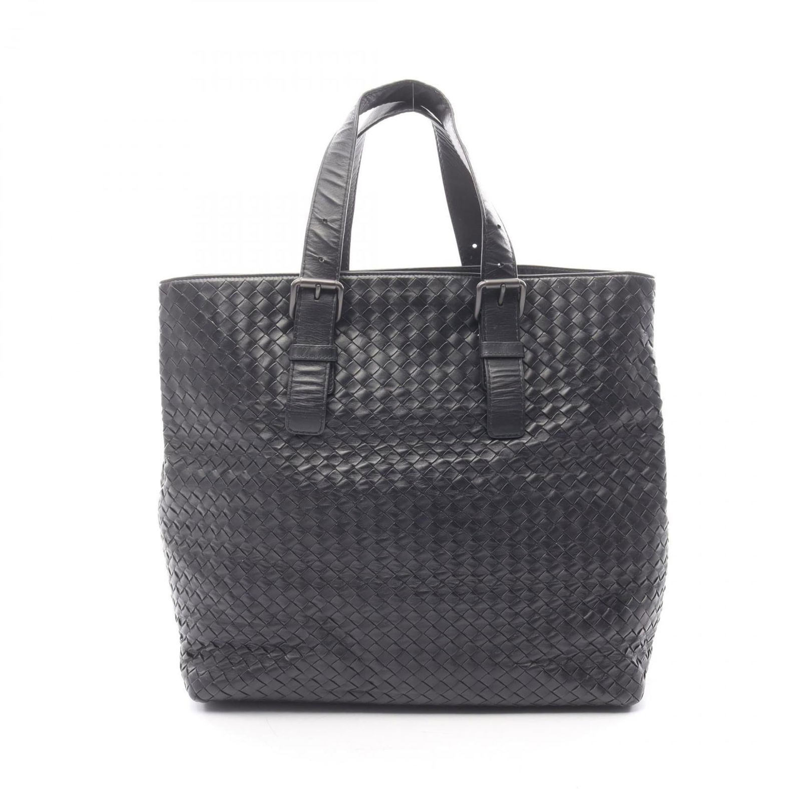 Bottega Veneta Leather Tote Bag: Bottega Veneta Leather Tote Bag A timeless Bottega Veneta leather tote bag in sleek black, boasting the iconic intrecciato woven leather signature that adds an air of sophistication to any outfit.