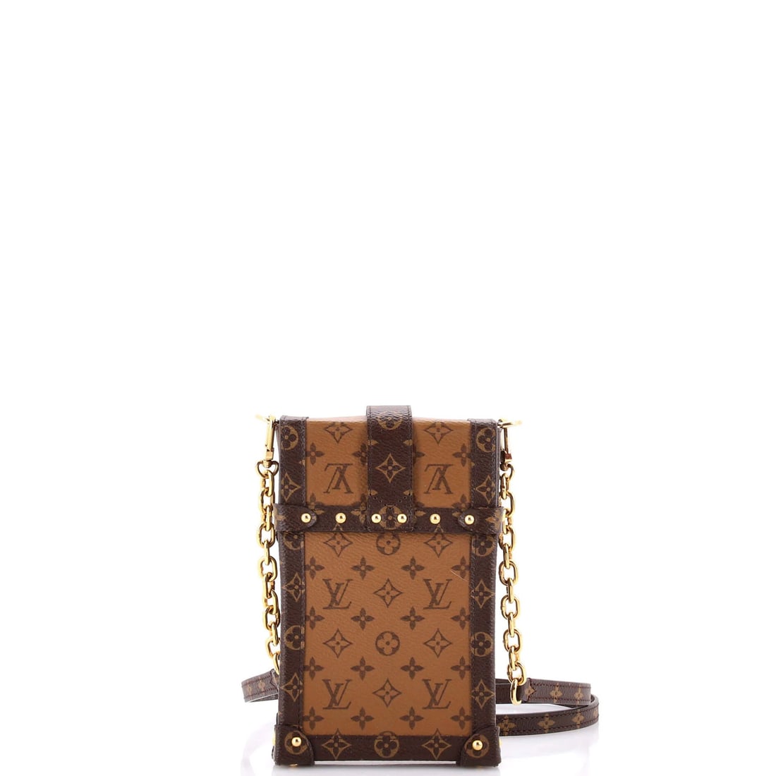 Canvas Louis Vuitton Vertical Trunk Pochette Reverse Monogram - 3