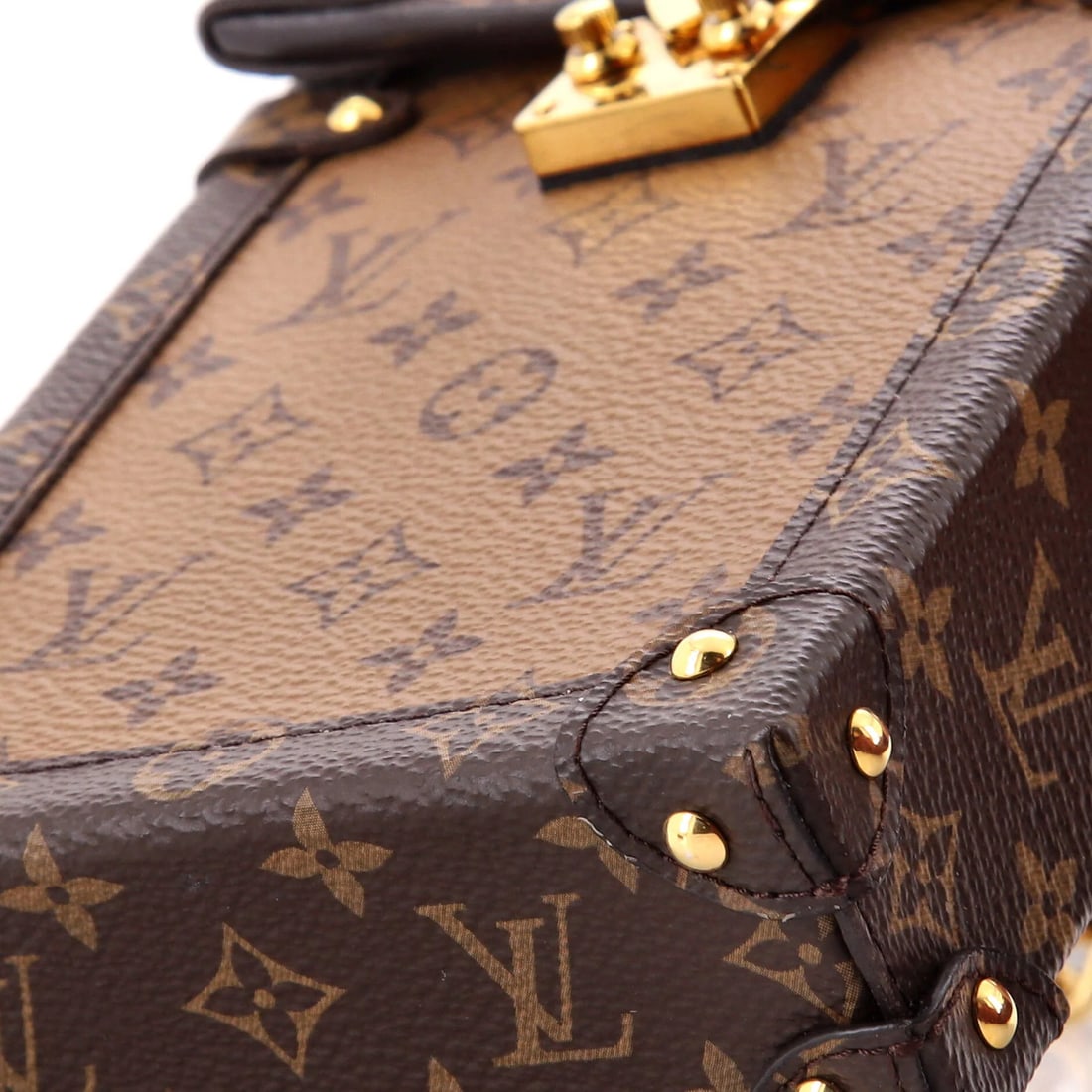 Canvas Louis Vuitton Vertical Trunk Pochette Reverse Monogram - 6