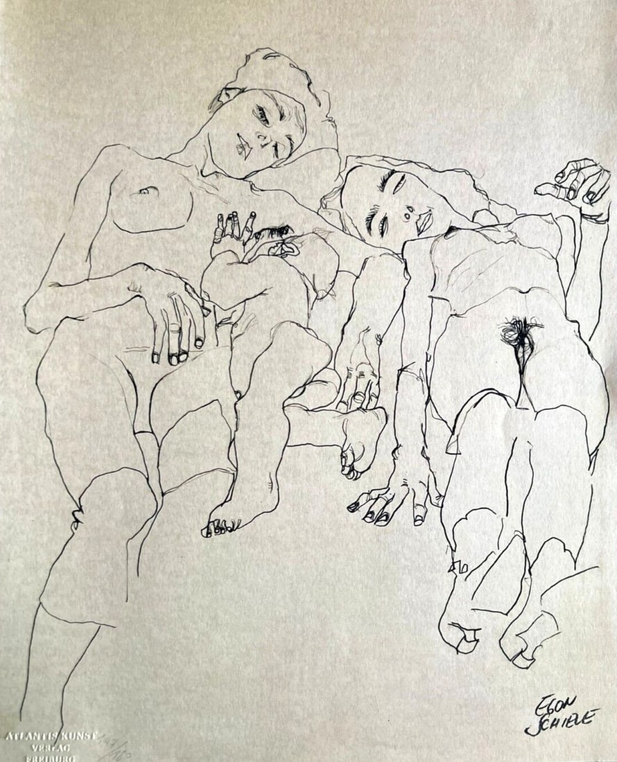 Rare Egon Schiele Lithograph C.O.A. Numbered (1 of 13)
