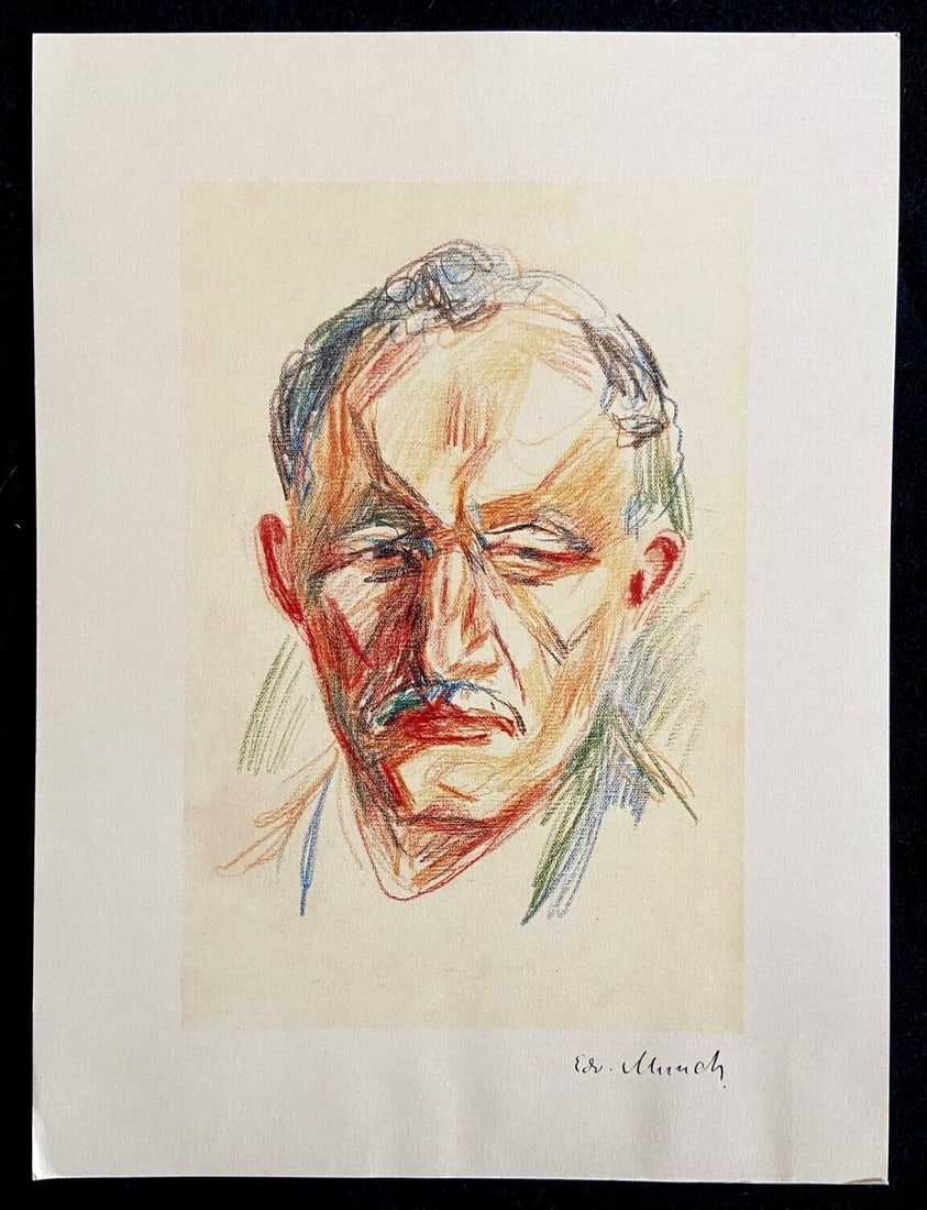 Edvard Munch Self-Portrait Lithograph (Numbered) - 2