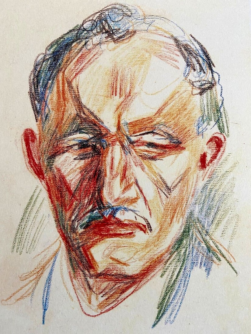 Edvard Munch Self-Portrait Lithograph (Numbered) - 3