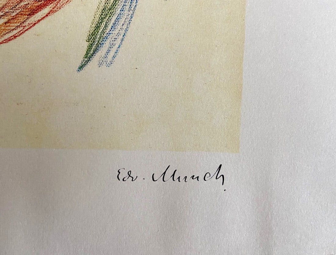 Edvard Munch Self-Portrait Lithograph (Numbered) - 5