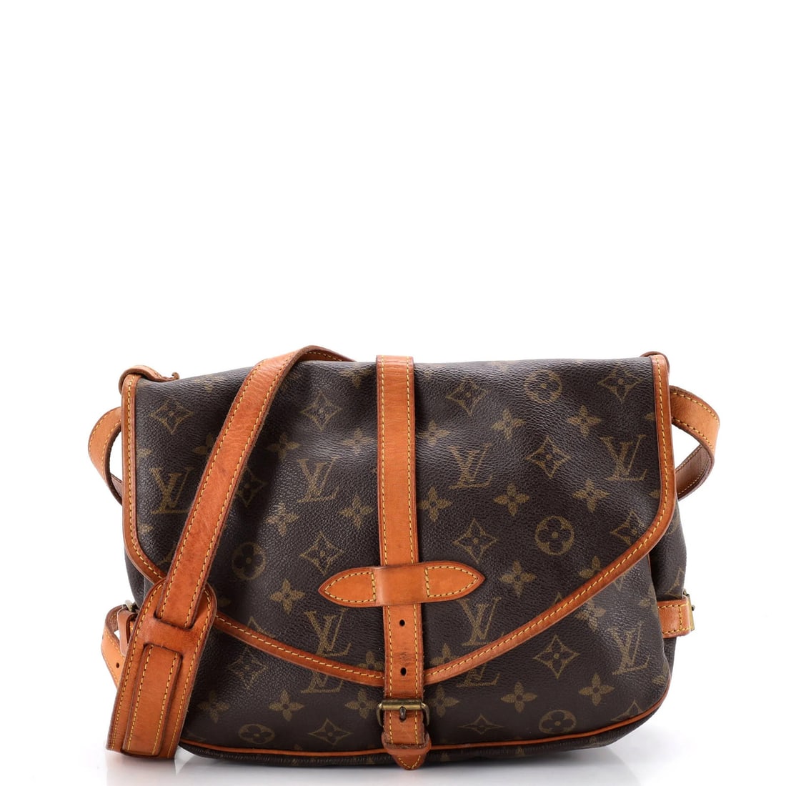 Louis Vuitton Saumur 30 Monogram Canvas Handbag: Louis Vuitton Saumur 30 Monogram Canvas Handbag A true vintage find, the Louis Vuitton Saumur 30 Monogram Canvas Handbag boasts its iconic brown monogram canvas exterior and timeless design. With its