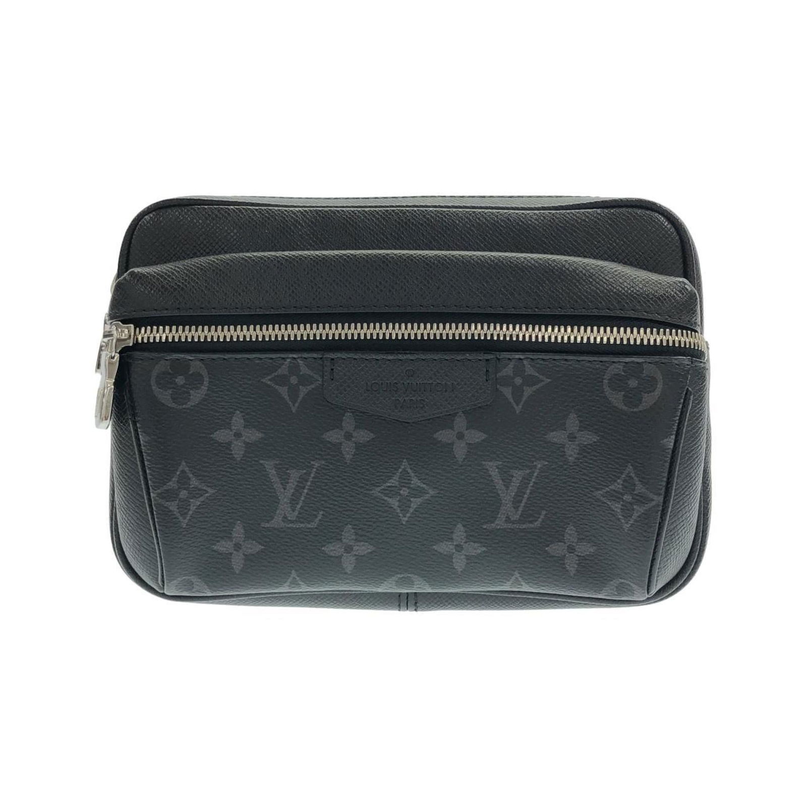 Louis Vuitton Coated Canvas Shoulder Bag: Louis Vuitton Coated Canvas Shoulder Bag Elevate your everyday style with this luxurious Louis Vuitton Coated Canvas Shoulder Bag, boasting sleek black coated canvas and silver hardware for a chic,