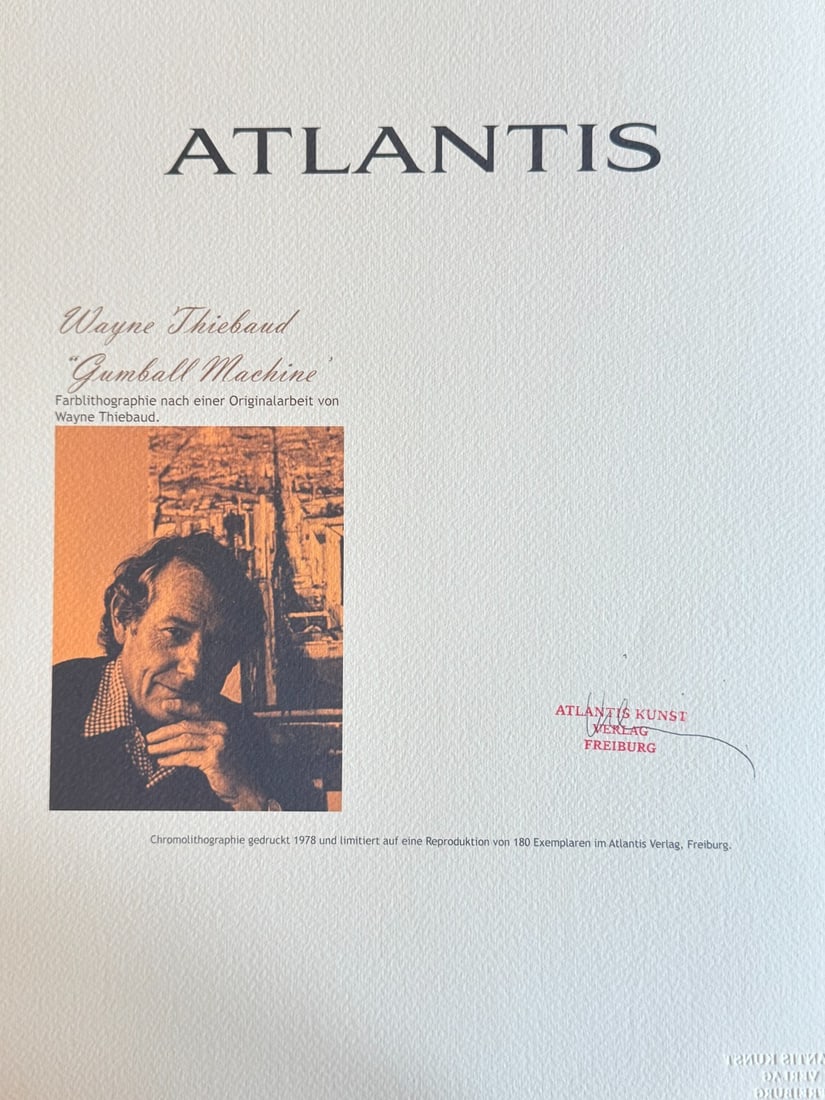 Lithograph Wayne Thiebaud - 8