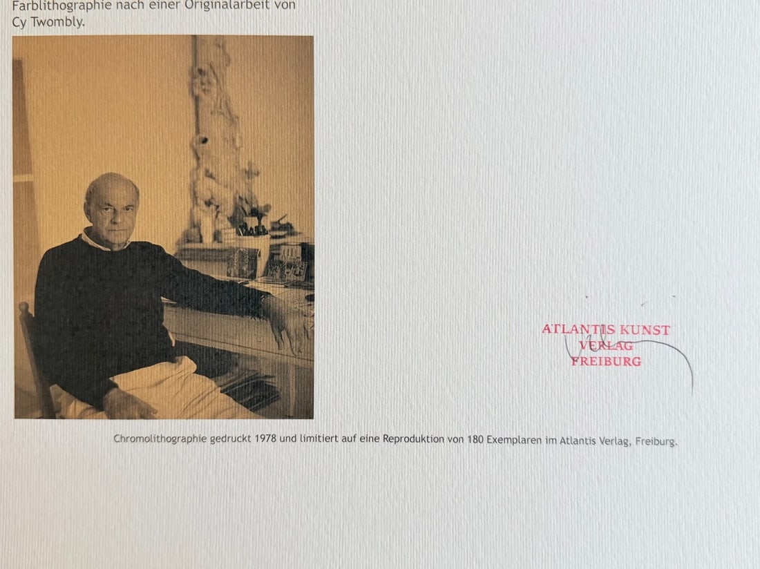 Numbered Cy Twombly Lithograph - 12