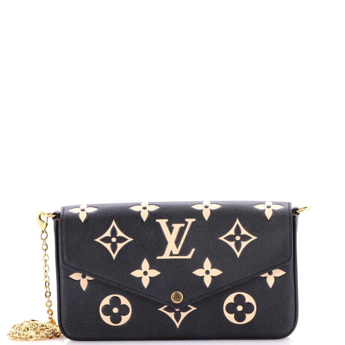 Giant Louis Vuitton Felicie Pochette Bicolor Monogram Empreinte: Giant Louis Vuitton Felicie Pochette Bicolor Monogram Empreinte For sale is a stunning Giant Louis Vuitton Felicie Pochette Bicolor Monogram Empreinte cross body bag, boasting the iconic brand's