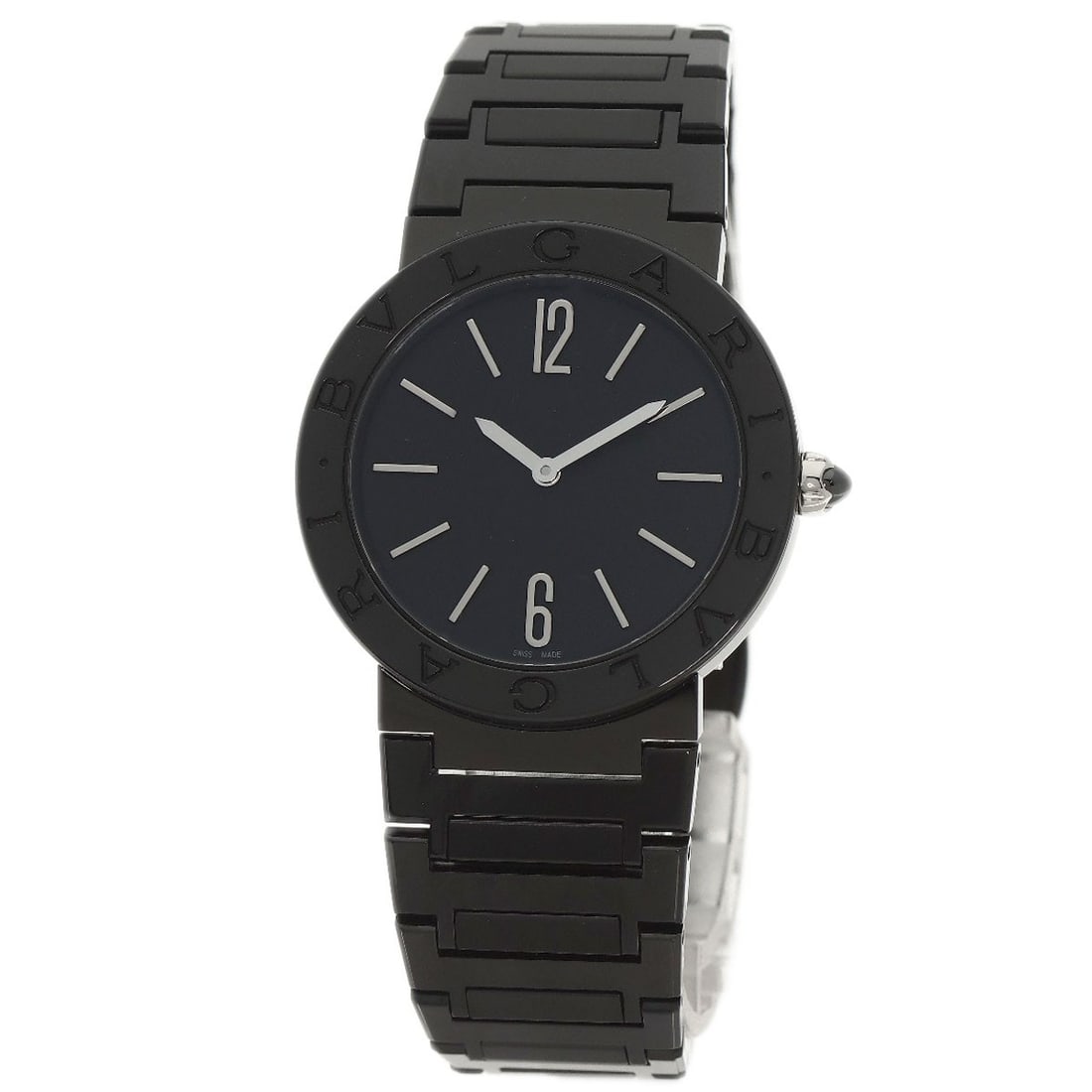Stainless BVLGARI Black Diamond-like carbon Watches BB33S (1 of 10)
