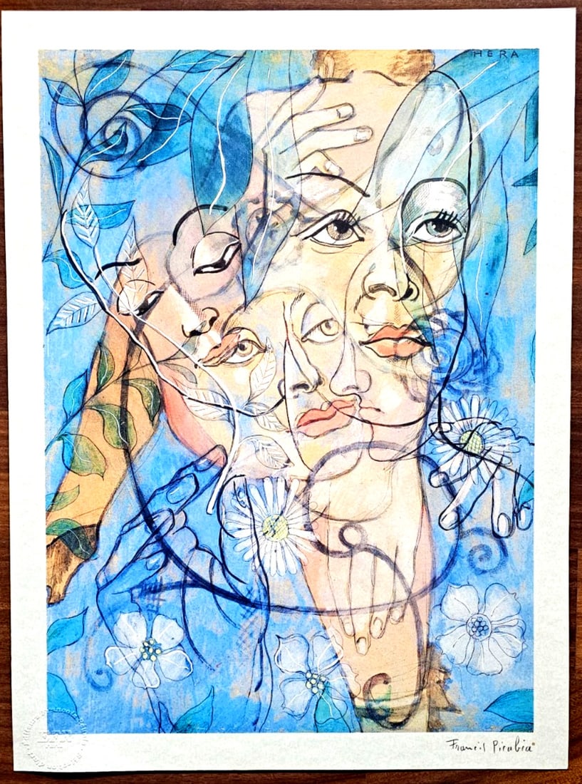 Stamped - Francis Picabia Lithograph Numbered: Stamped - Francis Picabia Lithograph Numbered A rare opportunity to own a piece of modern art history, Francis Picabia's "Hera" lithograph is a highly sought-after print from 1979, featuring the