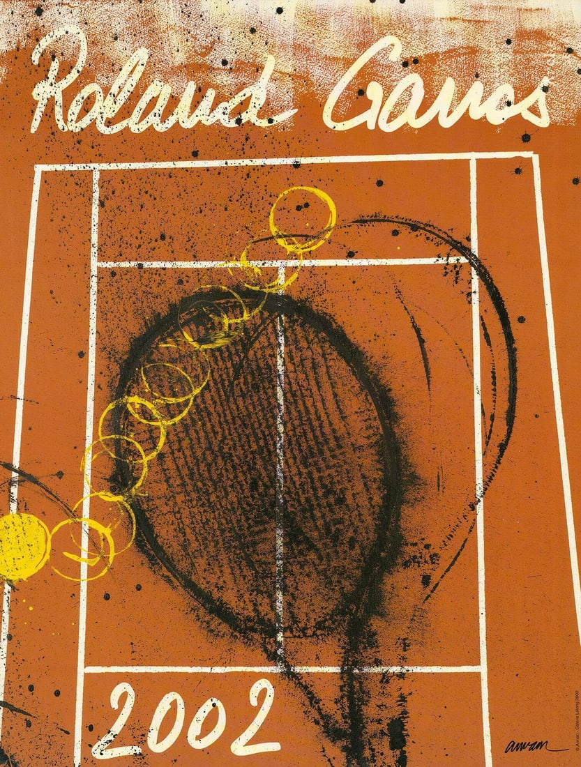Conte PIERRE FERNANDEZ ARMAN Roland Garros French Open 29.5" x 22.5" Poster 2002 (1 of 4)